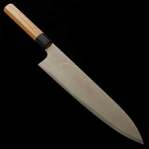 Yuta Katayama VG10 Nickel Damas, finition patinée, Gyuto, manche octogonal en orme (180-240mm)
