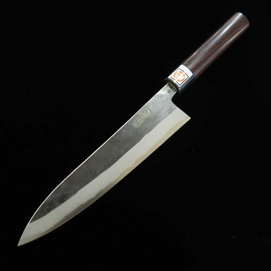 Gyuto IKENAMI HAMONO White no.1 steel + stainless steel Kurouchi finish with Cherry Blossom Handle (210-270mm)