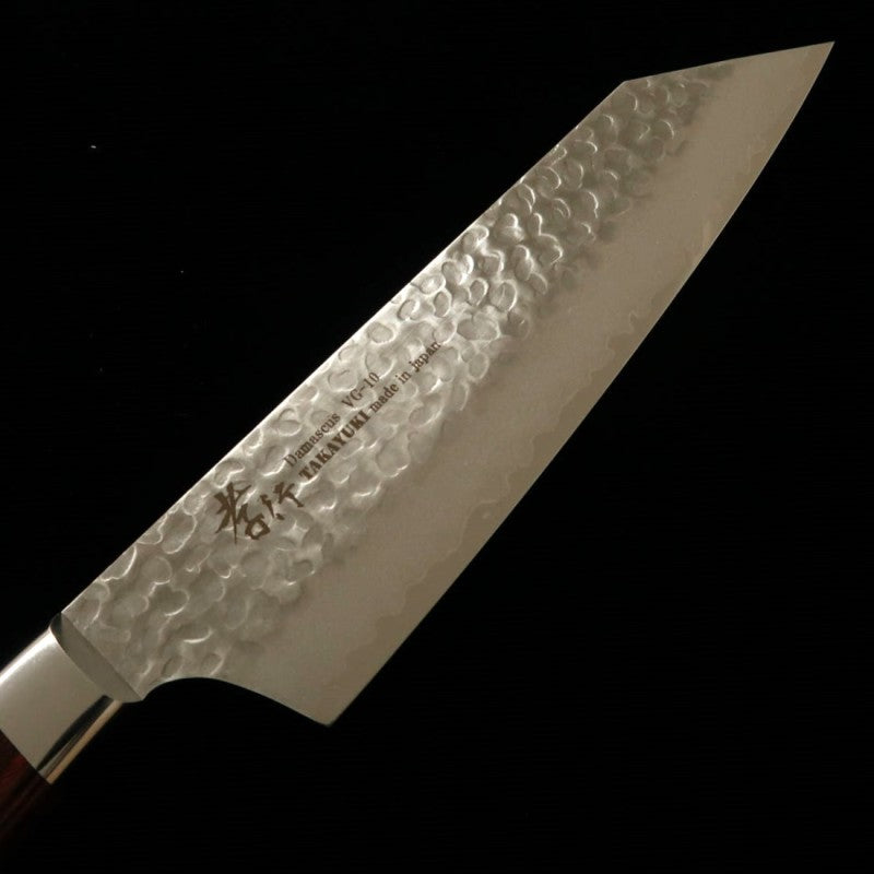 Gyuto Kiritsuke Sakai Takayuki VG-10 Damasco acabamento martelado 33 camadas (190mm)