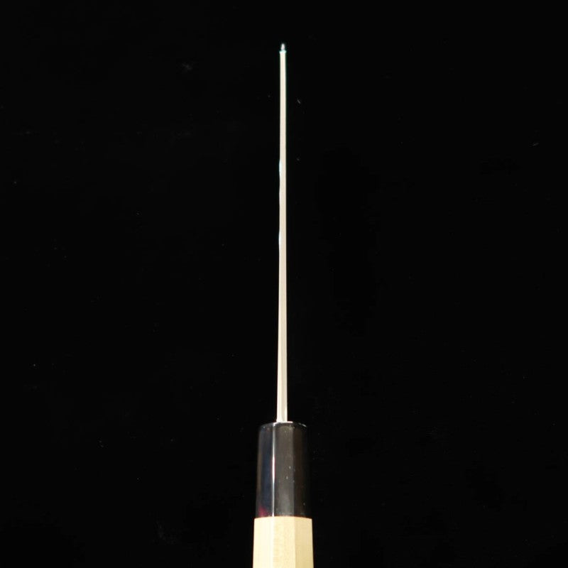 堺菊守 SAKAI KIKUMORI 菊月 銀 切付牛刀 銀紙三号 朴八角柄  (210mm)