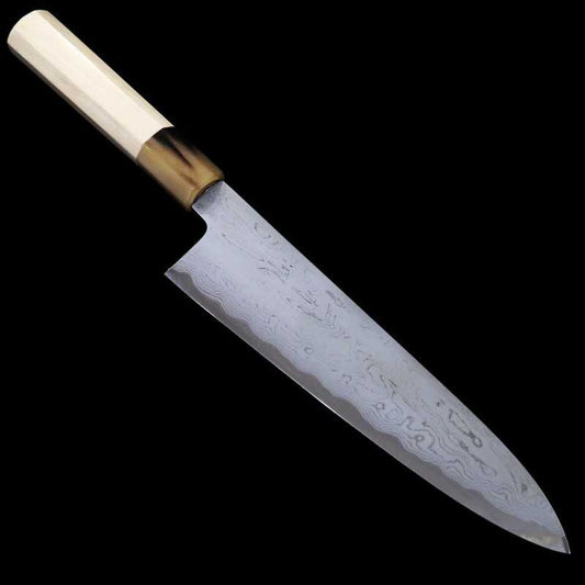 Gyuto MIURA Obidama Damascus Blue Steel Pak Octagonal Handle (210/240mm)