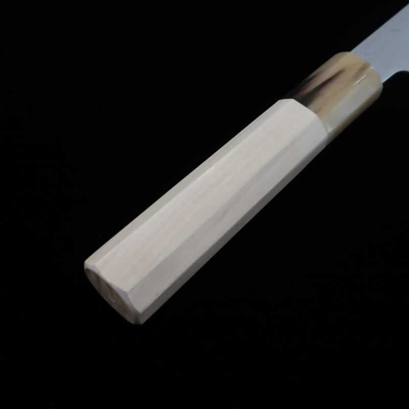 Gyuto MIURA OBIDAMA Nakagawa Satoshi, Damasco, Aogami no.1, mango octogonal de magnolia (210/240 mm)
