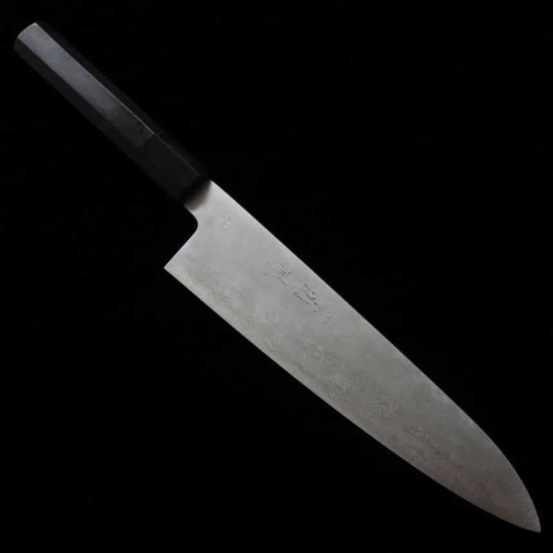 三浦 佩 MIURA Obidama VG10 ステンレス ダマスカス  牛刀 黒檀柄  (210/240mm)