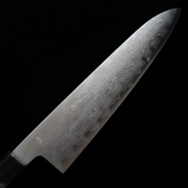 Gyuto MIURA Obidama VG10 Damasco com cabo em ébano (210/240mm)