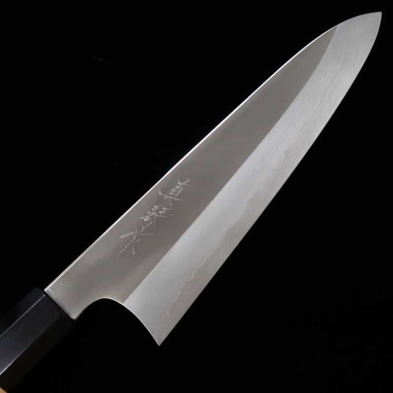Tadokoro Hamono TADOKORO HAMONO Makotosaku pulido espejo Gin-san nº3 Gyuto, mango octogonal de ébano con anillo de plata (210 mm)