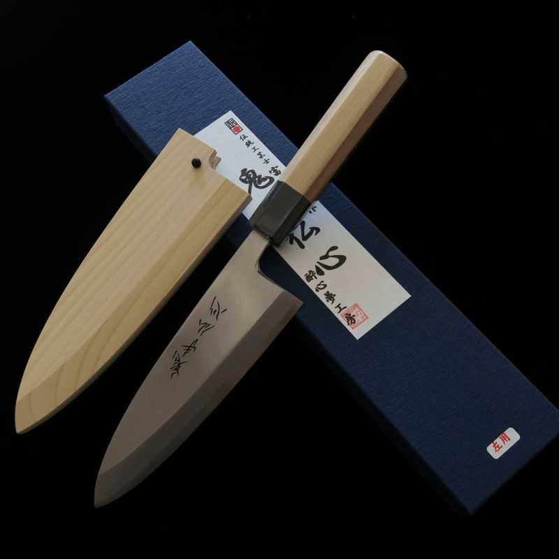 Suisin SUISIN Oniteboshin Deba acero Shirogami nº2, para zurdos, mango octogonal de magnolia (180 mm)