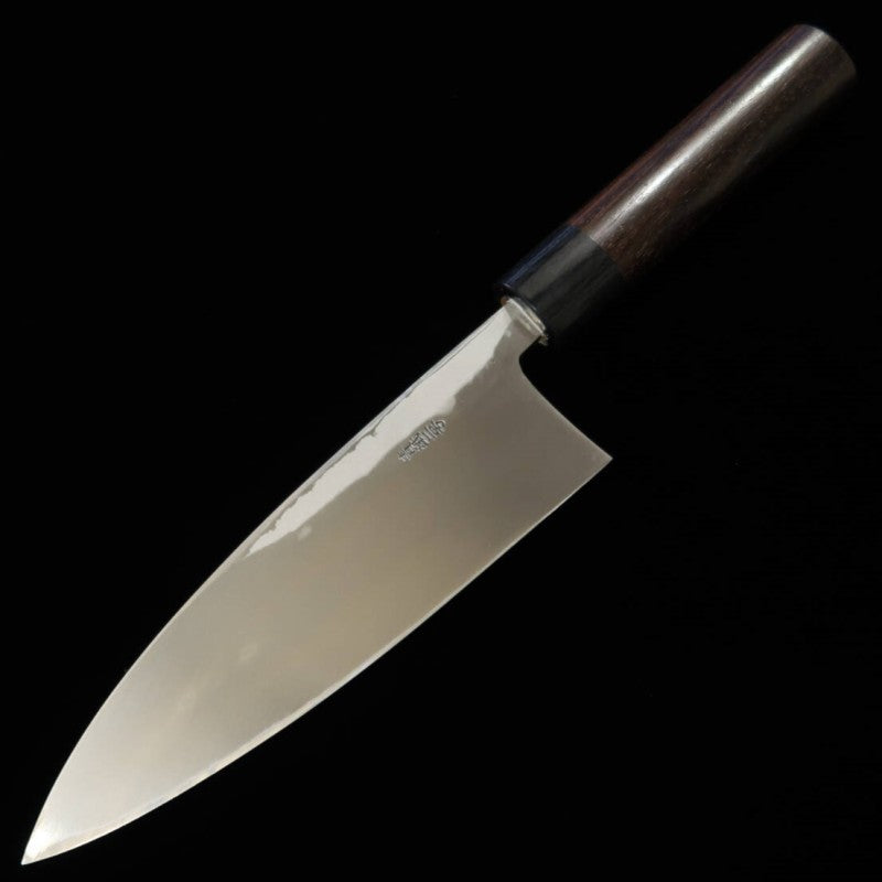 Cuchillo deba MIURA, acero Aogami nº2, damasco, mango de palisandro rayado (150-180 mm)