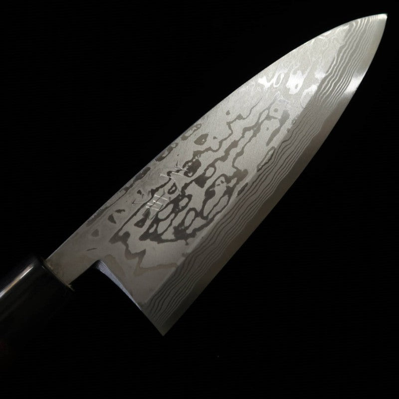 Cuchillo deba MIURA, acero Aogami nº2, damasco, mango de palisandro rayado (150-180 mm)