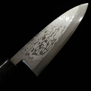 Cuchillo deba MIURA, acero Aogami nº2, damasco, mango de palisandro rayado (150-180 mm)