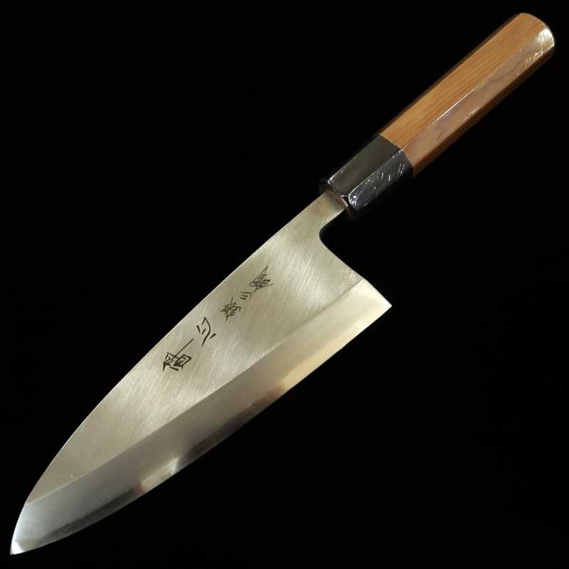 酔心 SUISIN 出刃 銀紙三号 左利き用 霞 一位八角柄 (150-210mm)