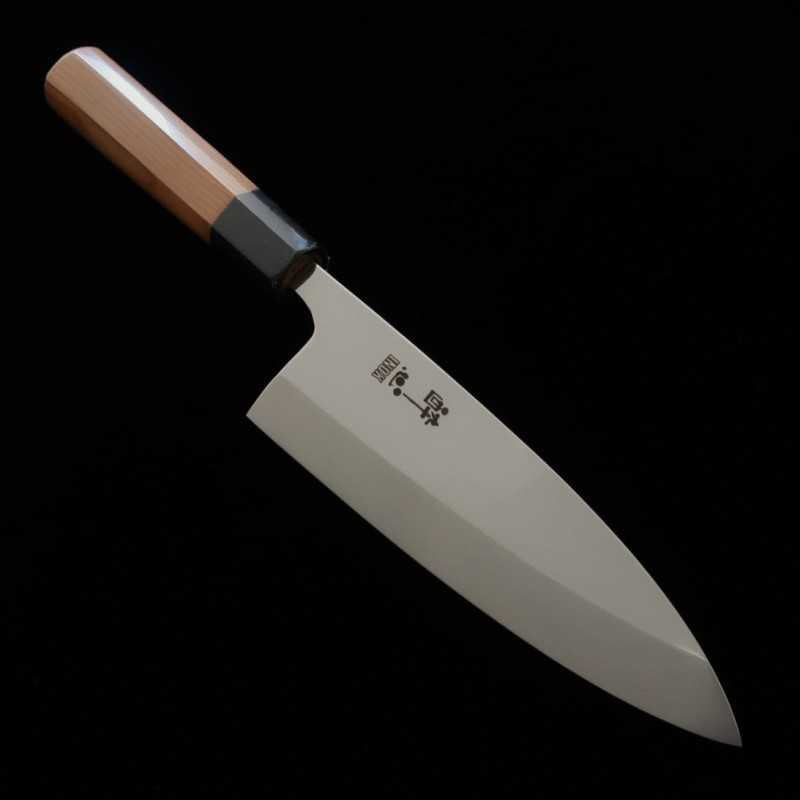 酔心 SUISIN INOX 本焼 出刃 一位六角半丸柄 (180/210mm)