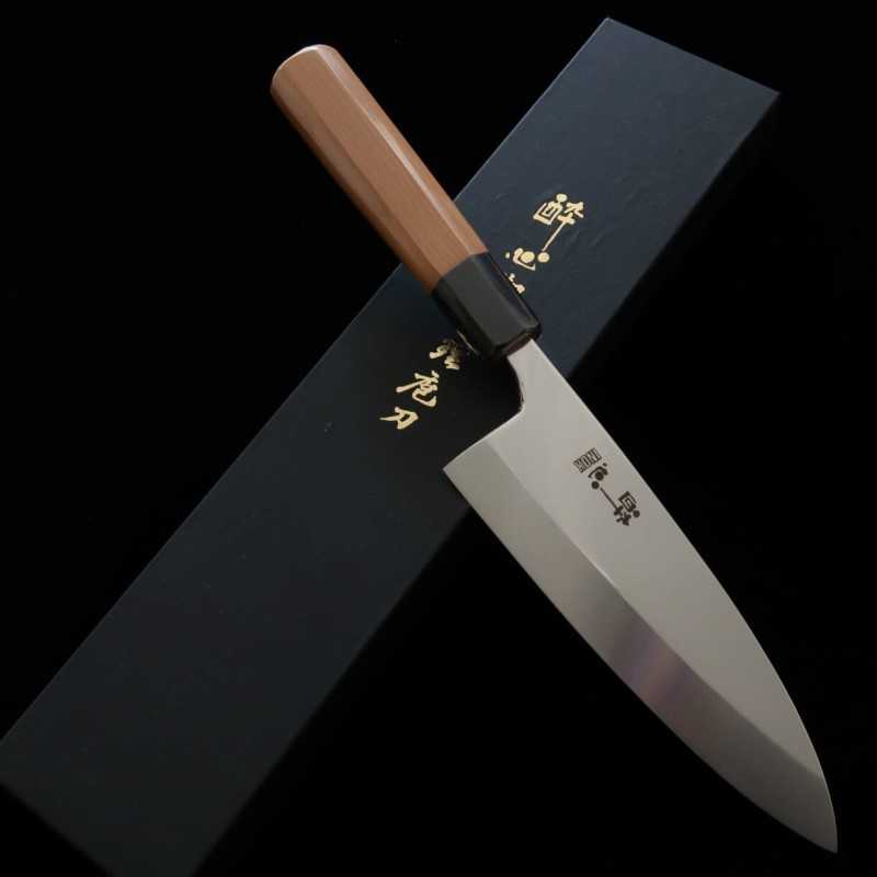 酔心 SUISIN INOX 本焼 出刃 一位六角半丸柄 (180/210mm)