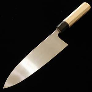 TADOKORO Makoto, Deba, acier Gin-san n°3, Finition miroir, manche octogonal en bois de magnolia (210 mm)