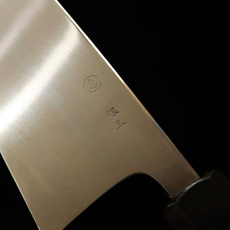 TADOKORO Makoto, Deba, acier Gin-san n°3, Finition miroir, manche octogonal en bois de magnolia (210 mm)