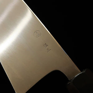 TADOKORO Makoto, Deba, acier Gin-san n°3, Finition miroir, manche octogonal en bois de magnolia (210 mm)