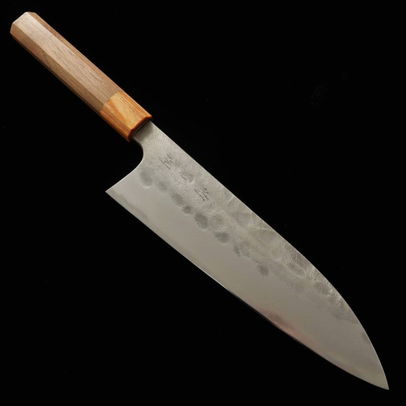 MIURA Aogami Nº 2 Nashiji Faca Gyuto cabo em nogueira (210/240mm)