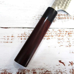 ANRYU 安立 – Gyuto acero azul nº2, sanmai inoxidable, acabado martillado, mango de palisandro (210/240 mm)