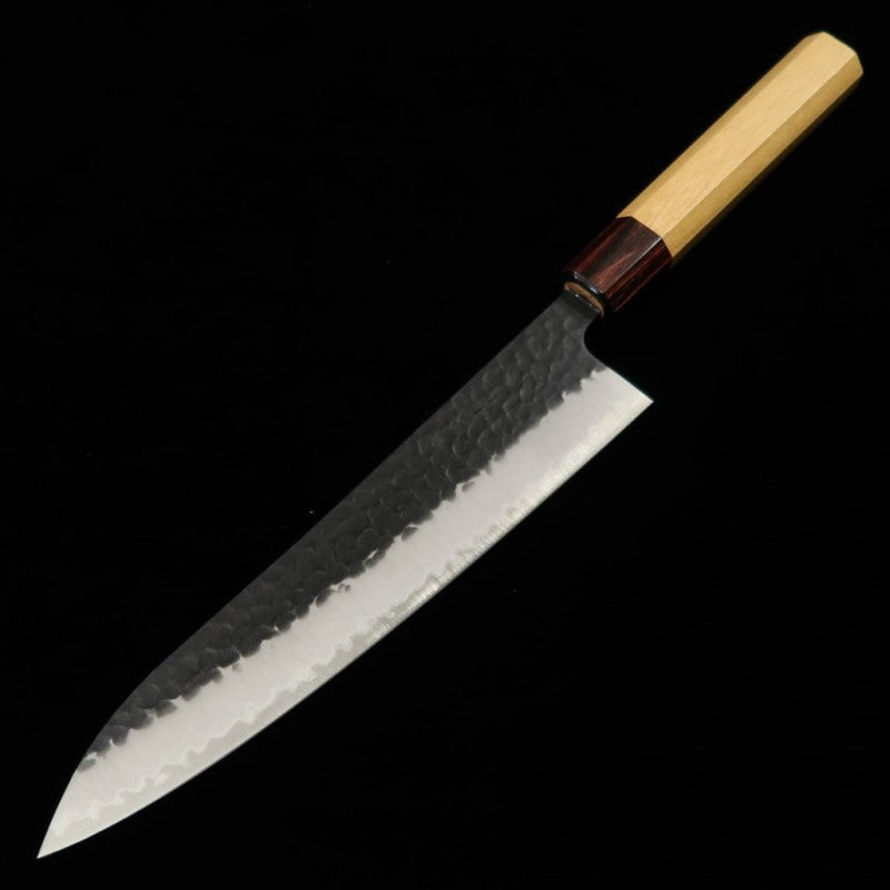 MIURA Super acier bleu, finition noire, couteau de chef (210/240 mm)