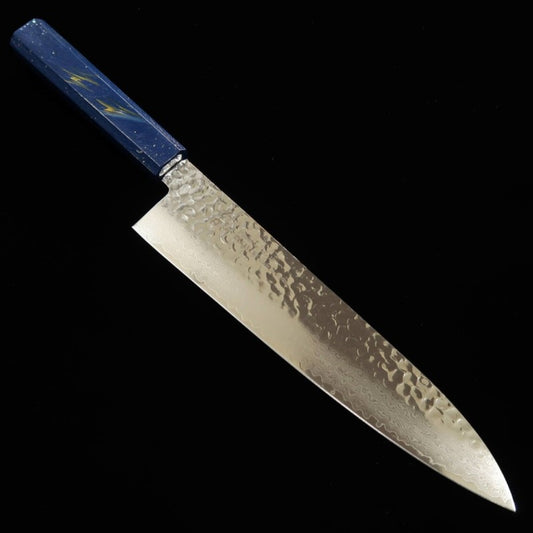 Gyuto Sakai Takayuki Saiseki VG10 33-Layer Damascus Hammered Oak Lacquer Handle (210/240mm) 