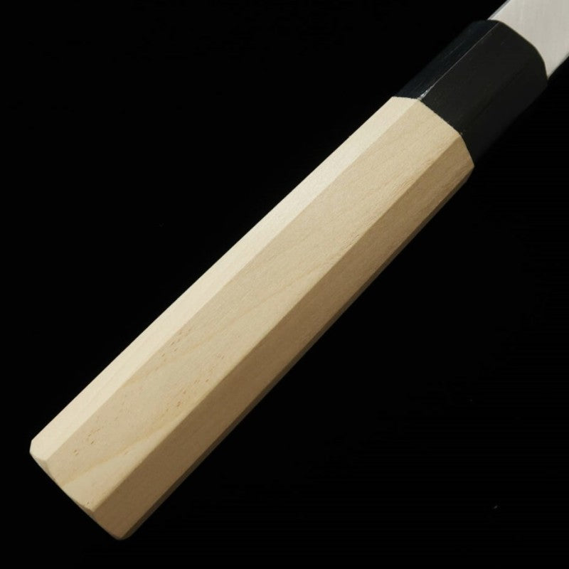 MIURA 三浦 – Cuchillo para congrio (hamo-kiri) Hakushi nº2, acabado kasumi superior, mango octogonal de cuerno de búfalo (300 mm)