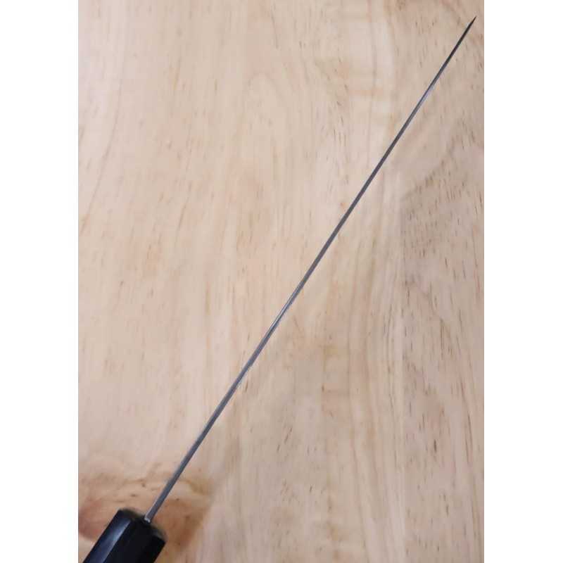 武田刃物TAKEDA　備中手打ち鍛冶　筋引・両刃柳　日立青紙スーパー鋼（210mm）