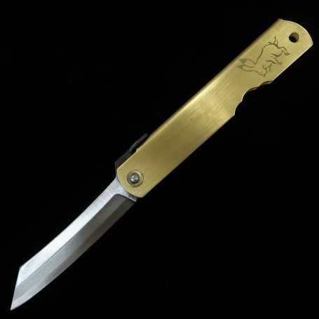 永尾かね駒製作所KANEKOMA 肥後守 青鋼割込 真鍮柄 干支シリーズ　- 卯 -（73mm）