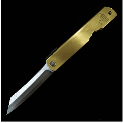 永尾かね駒製作所KANEKOMA 肥後守 青鋼割込 真鍮柄 干支シリーズ　- 巳 - （73mm）