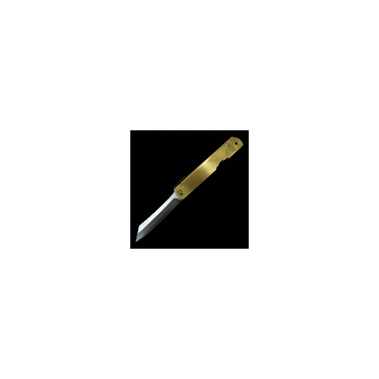 永尾かね駒製作所KANEKOMA 肥後守 青鋼割込 真鍮柄 干支シリーズ　- 巳 - （73mm）
