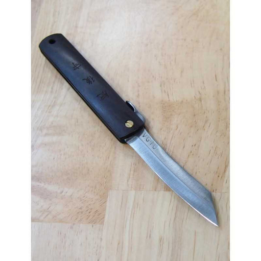 Japanese Folding Knife HIGONOKAMI VG10 Ironwood (70mm)