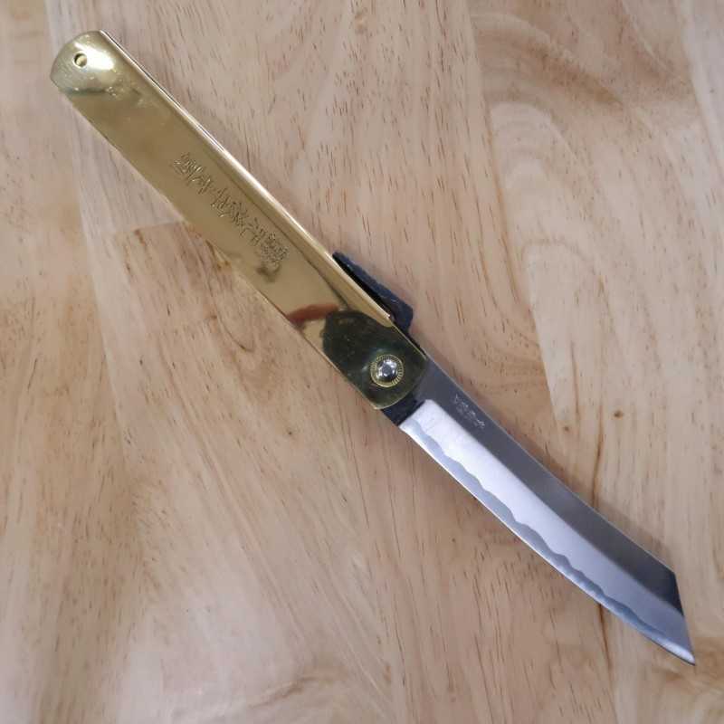永尾かね駒製作所KANEKOMA 肥後守 青鋼割込 ジャンボ 虎彫刻 桐箱入り (120mm)