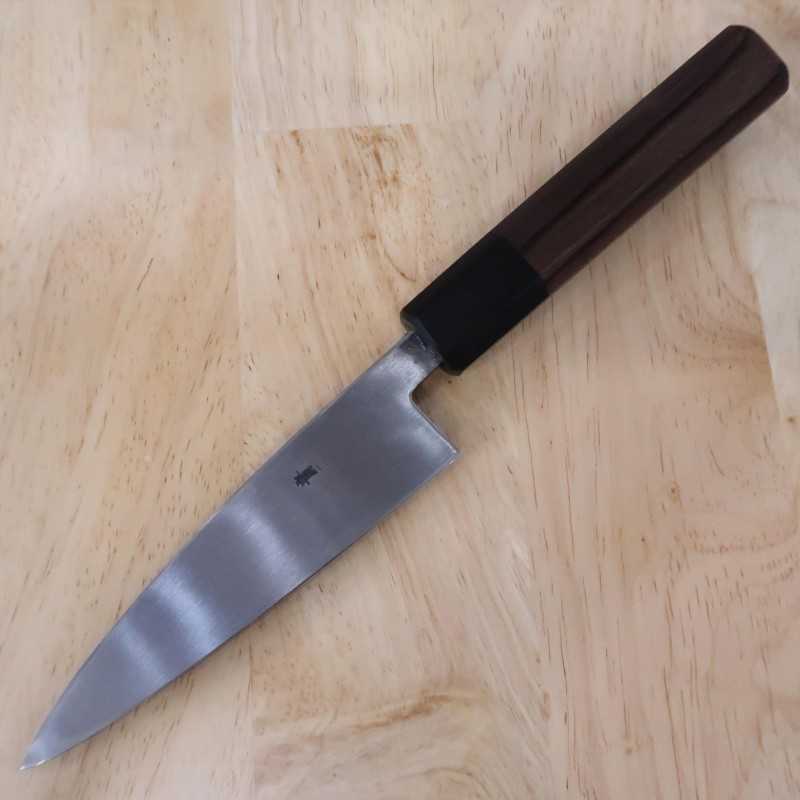 MIURA Aogami nº 2 acabado negro cuchillo kaizuki mango octogonal de palisandro (120 mm)