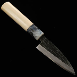 三浦 MIURA 貝裂き 青紙二号 黒打ち 桂柄 (75/90mm)