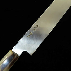 Miura Hae MIURA Obidama Acero Gingami No.3 Yanagiba kiritsuke con acabado espejo Mango octogonal de cuerno de búfalo blanco Para zurdos (270/300/330 mm)