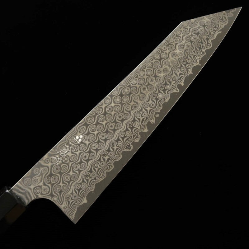 Forja de cuchillos Nitō NIGARA Anmon Kiritsuke Gyuto SG2 mango octogonal de ébano (210-270 mm)