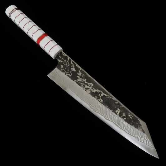 Gyuto HATSUKOKORO - Yorokobi SP - SLD Black Blast Finish Custom Handle Kiritsuke (240mm) 