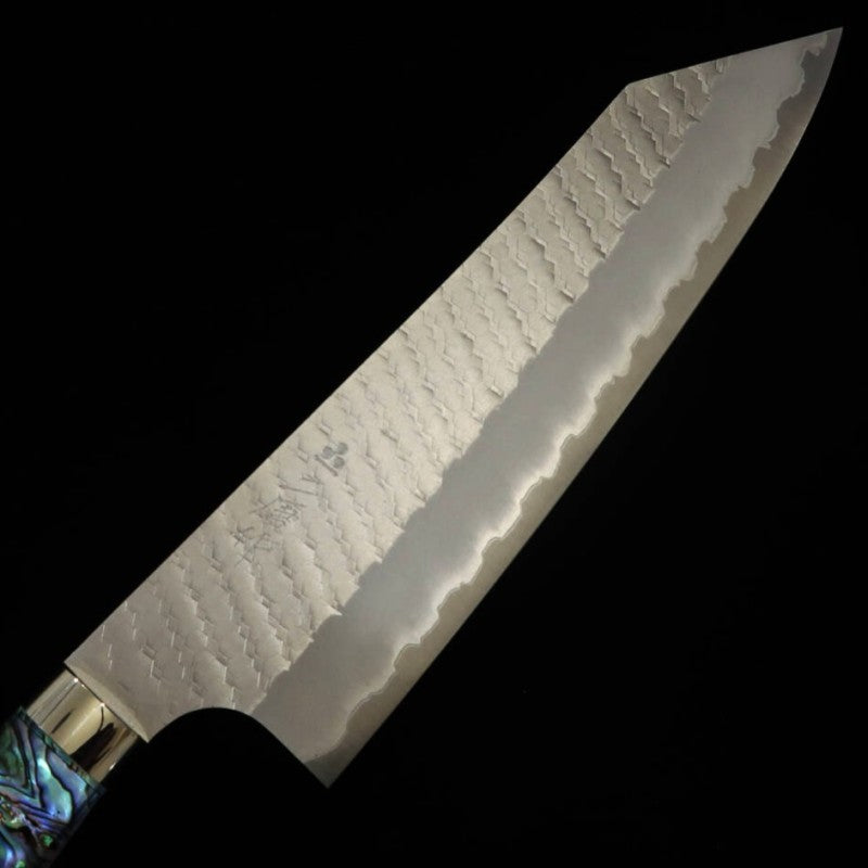 二唐刃物製造所 NIGARA 切付牛刀 SG2 磨き鎚目 螺鈿柄 (210mm)