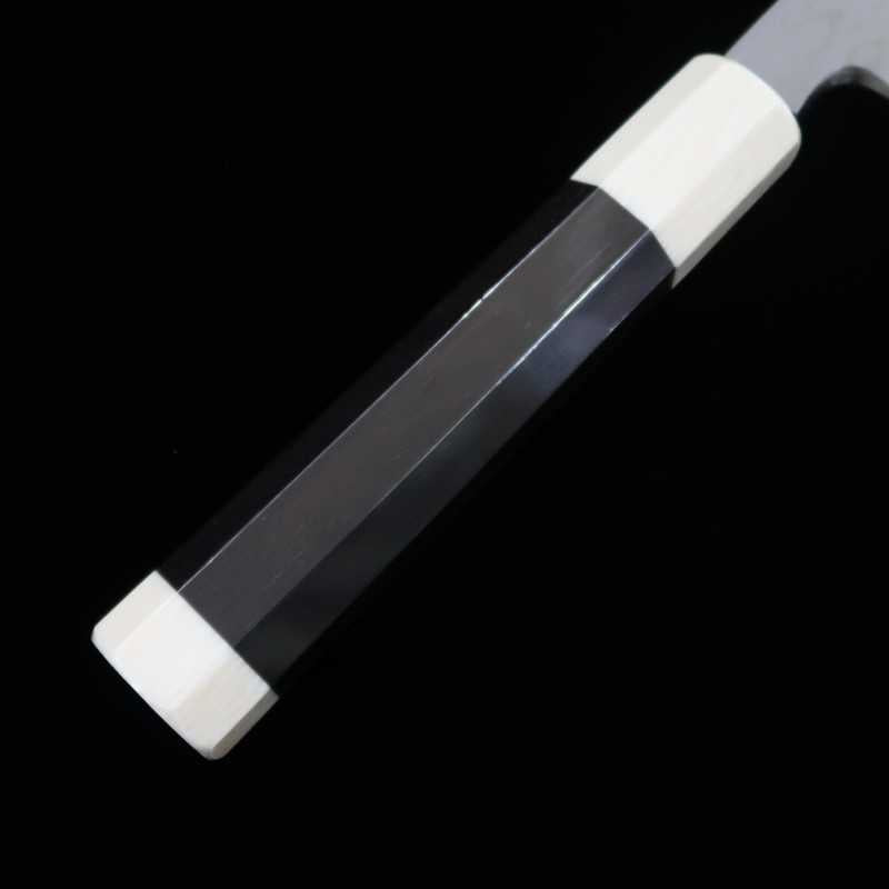 SUISIN Suisin obra de Kenji Togashi, Hakutō Nagare, Shirogami nº 1, kiritsuke con funda lacada, mango de ébano con doble virola blanca (270 mm)