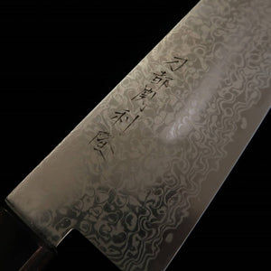 TOSHITAKA, Kiritsuke, ZDP189 Damascus Finish with Black Pakkawood Handle (180mm)