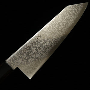 TOSHITAKA, Kiritsuke, ZDP189 Damascus and Shot Finish with Black Pakkawood Handle (180mm)
