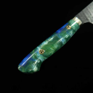 NIGARA Santoku SG2 Black Hammered Custom Handle (180mm)