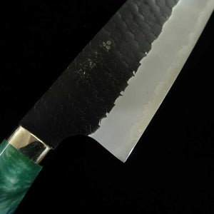 NIGARA Santoku SG2 Black Hammered Custom Handle (180mm)
