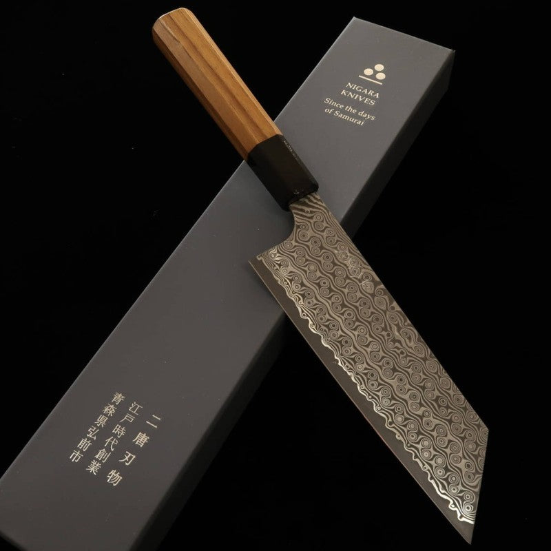 Nakiri NIGARA SG2 Anmon Damascus Teak Handle (180mm) 