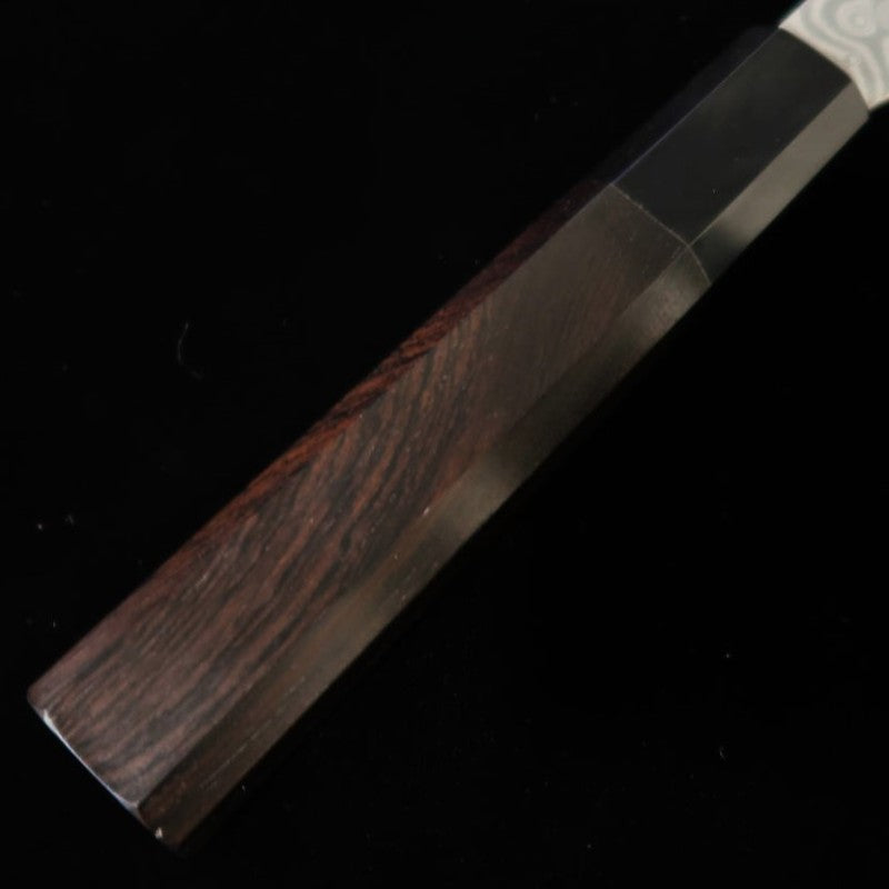 NIGARA forge de couteaux Nikara, Kirituke Nakiri SG2 motif sombre, Damas, manche octogonal en ébène de buffle (180 mm)