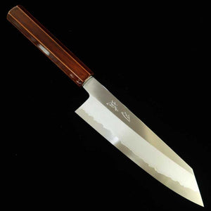 刃道HADO 切付三徳 銀紙三号 木地呂塗り桜八角柄 （180mm）