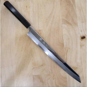 三浦佩MIURA Obidama 白紙二号 切付柳刃 鏡面仕上げ 黒檀八角 （270/300mm）