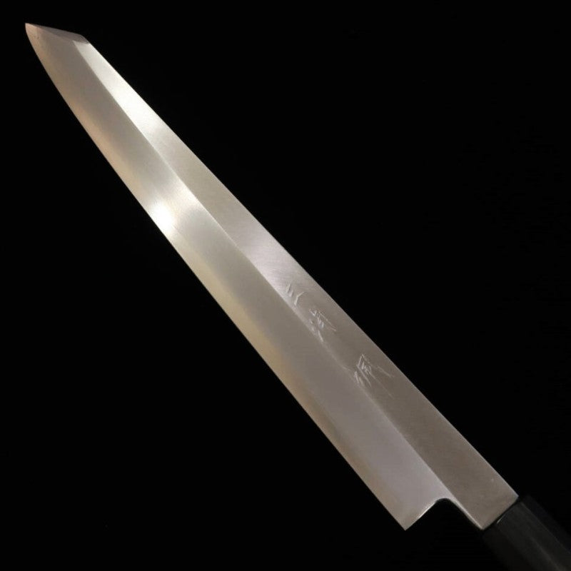 Kiritsuke Yanagiba para zurdos MIURA OBIDAMA Obidama Ginsan Mango Octogonal de Ébano (270/300mm)