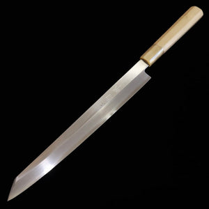 三浦佩 Miura Obidama 切付柳刃 銀紙三号 朴八角柄 左利き用 (270/300mm)
