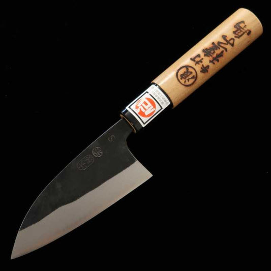 Ajikiri IKENAMI HAMONO White Steel Stainless Steel Sakura Handle Double-Edged (90mm)