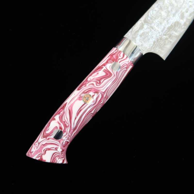 SAJI TAKESHI Saji Takeshi R2 Diamond Finish Petty turquesa rojo y blanco (135/150 mm)