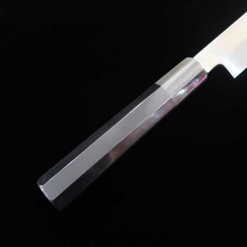 Sakimaru takohiki SUISIN Ikeda Yoshikazu, shirogami forjado a mano, mango octogonal de ébano (300 mm)